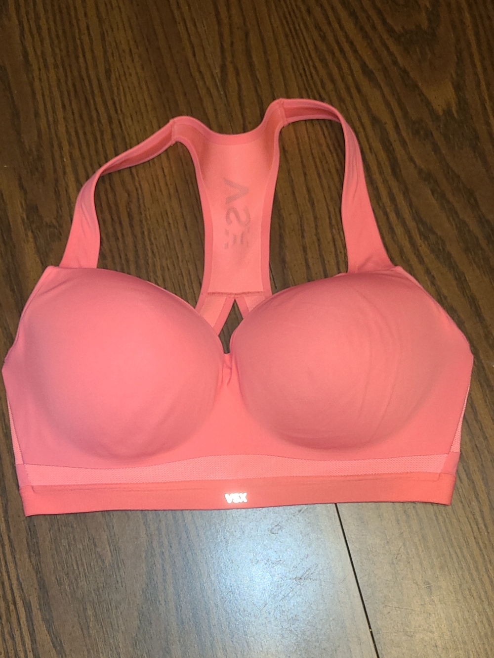 VSX Coral-Pink Racerback Padded Sports Bra Size 36DD